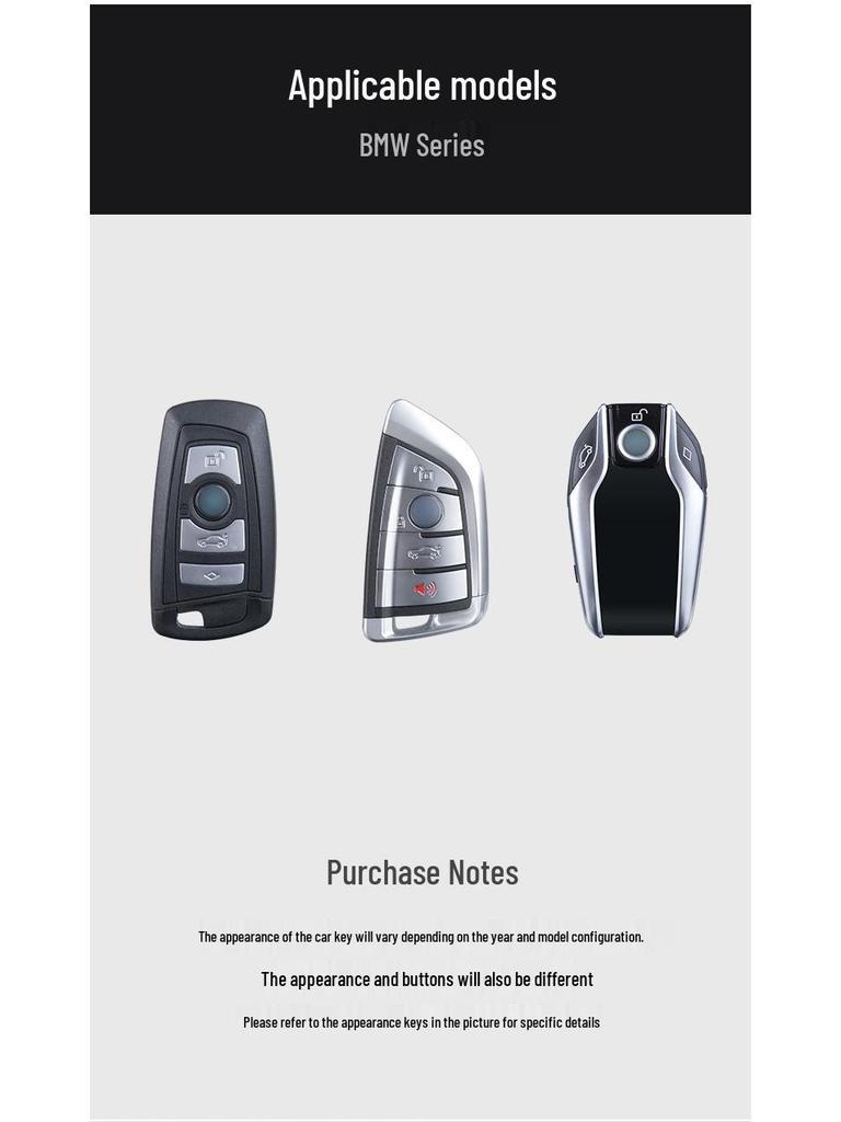 BMW Carbon Fiber Key Case for X1, X3, X5, X6, 3 Series, and 7 Series.