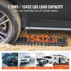 2PCS Traction Boards with TPR for Mud Snow Sand Storage Bags Short Black