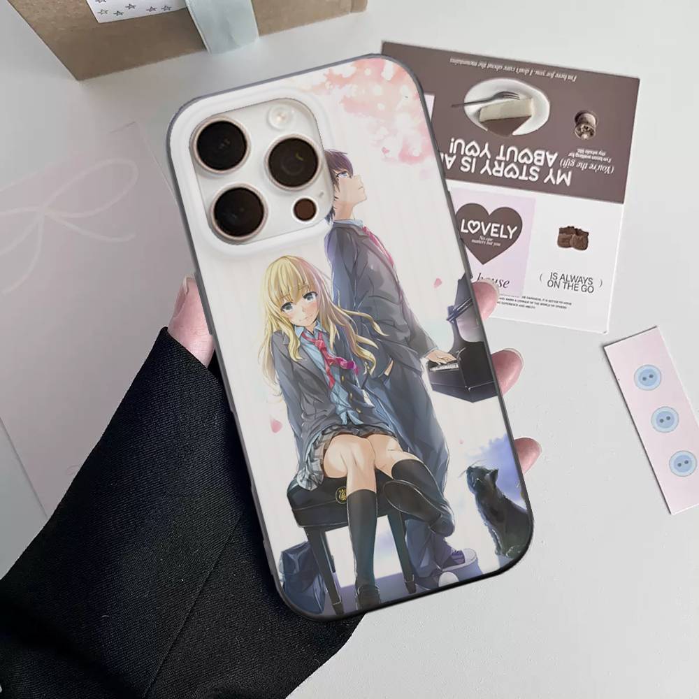 Your Lie In April For IPhone 17 16 15 11 12 13 14 Pro Max Plus Pro Corrugated Translucent Back Phone Cover