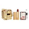 Qingse Gold Tube Matte Lipstick Makeup Set Moisturizing 3.5g Free Trial Perfume + Shining Gold Gift Box