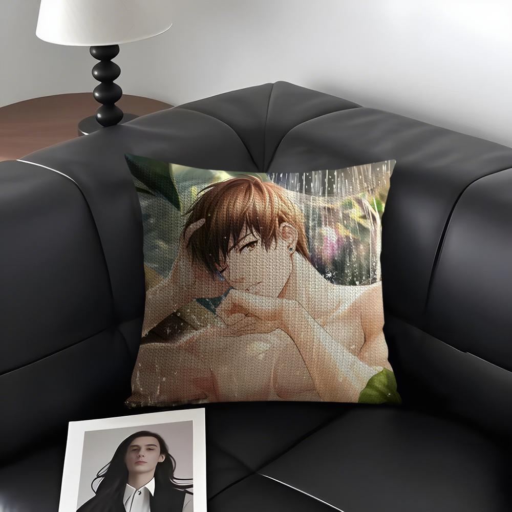 Mr Love Queens Choic Gavin Cushion Cover Natural Linen Organic Fabric DoubleSided Printing Sofa Home Decor Gift Pillow Case