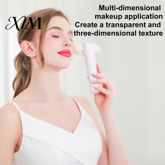 Seamless Foundation Blending Electric Makeup Sponge Applicator, High Frequency Vibration Puff, Travel Friendly Beauty Puff Precise
