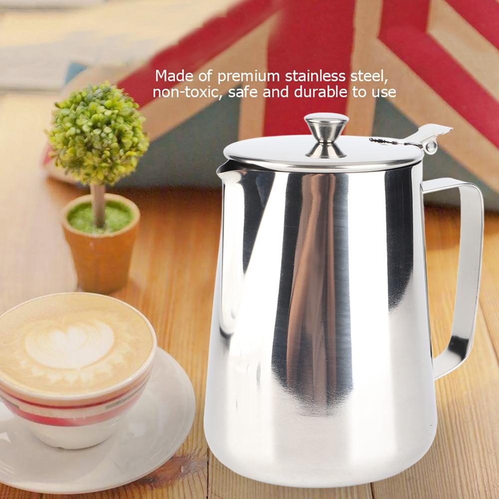 1500ml Milk Frothing Pitcher With Lid Latte Art Cup Frothing Cup Frothing Pitcher Coffee Art