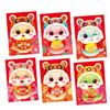 6pcs Blessing Chinese New Year Money Bag Traditional Good Luck Red Pocket  Spring Festival Supplies