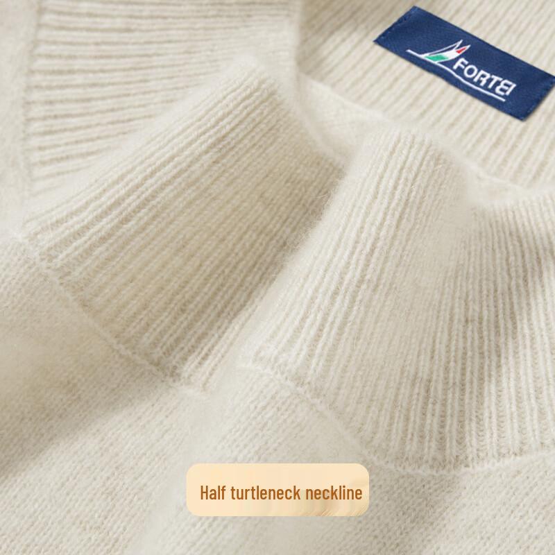 Futing Men's 100% Cashmere Crew Neck Sweater