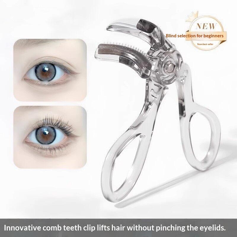 1Pc Transparent One-Clip Eyelash Curler Wide Angle Partial Lash Curler Waterproof Material for Wet Use