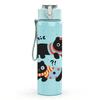 1PC Two Playful Black Cats 750ml Color Plastic Sports Water Bottle Leakproof Flip Straw Lid Suitable for Sports Office Home Use