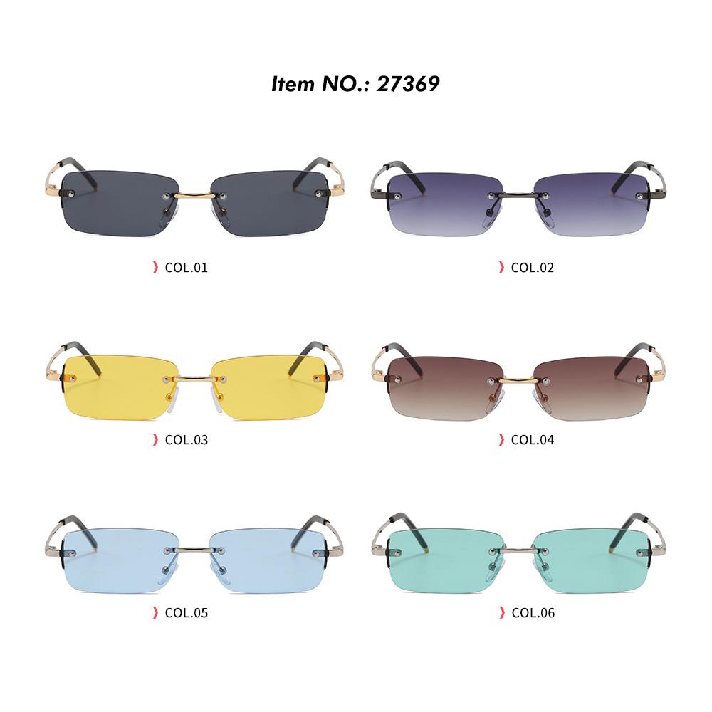 Superhot Eyewear 27369 Fashion 2026 Vintage Y2K Rimless Rectangle Sunglasses for Men and Women