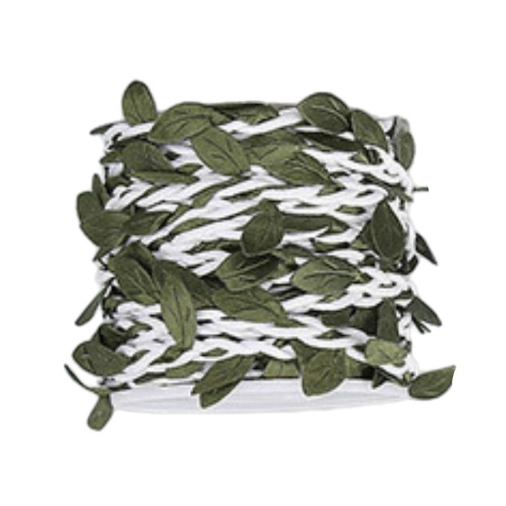 10M/Roll Boho Style Burlap Leaf Ribbon Natural Jute Rope Vine Simulation Vine  Gift Decoration
