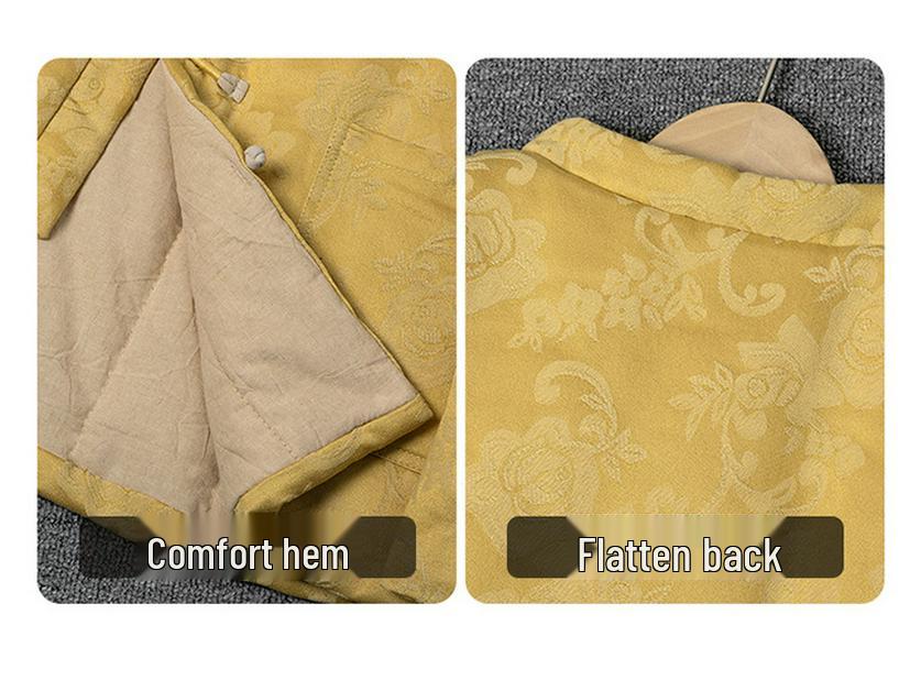 Xinjiang Long-staple Pure Cotton Jacket with Frog Buttons - Retro Chinese Style for Middle-aged Women