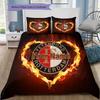 Feyenoord Patrón de Nombre Personalizado Juego de Colcha para Cama Funda de Colcha Funda de Almohada Regalo de Cumpleaños para el Hogar(1 * funda nórdica + 2 * fundas de almohada, sin núcleo)