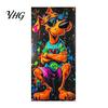 Decorative Adhesive for Household Bins Cartoon Animal Trash Can Sticker, Colorful Self-Adhesive PVC Decal, Waterproof Cute Fun Home Decor Cans Cat Dog