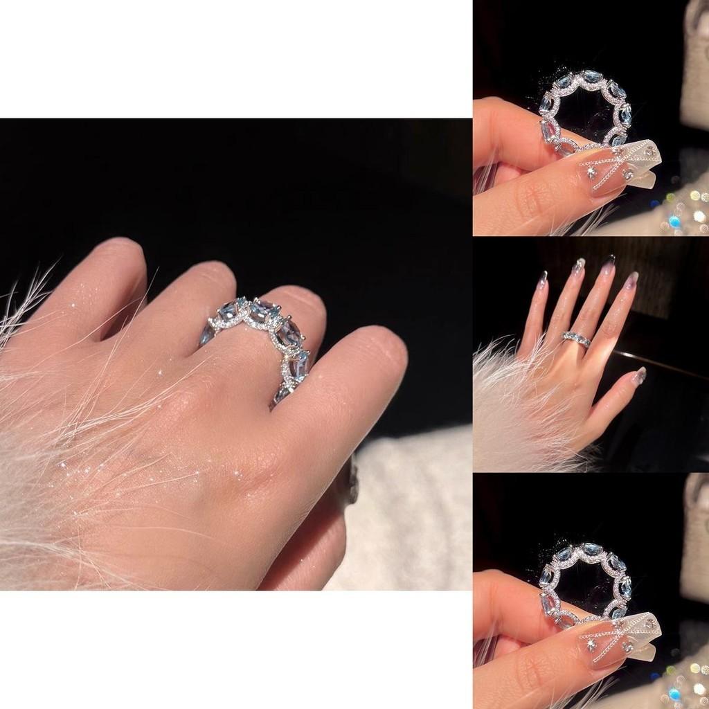 Ring Stylish Copper With Gorgeous Ice Sugar Aesthetic Ideal For Women Fashionable