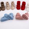 New Baby Bow Tie Knitted Sock Shoes Non-Slip Soft Sole First Walker Socks Cute Crawling Sock for Infants Toddler Footwear