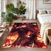 Anti‑Slip Crystal Velvet Floor Rug, Genshin Impact Design Carpet for Indoor Living Bedroom Home Decoration