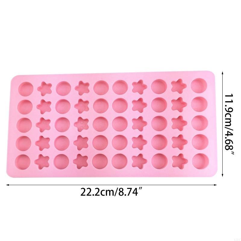 50 Cells Chocolate Molds Star & Round Chocolate Candy Moulds Baking Gadget X3UC