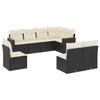 VidaXL Salon de Jardin avec Coussins 8 pcs, Canapés de Terrasse, Ensemble de Meubles de Patio, Mobilier d'Extérieur, Noir 3226042