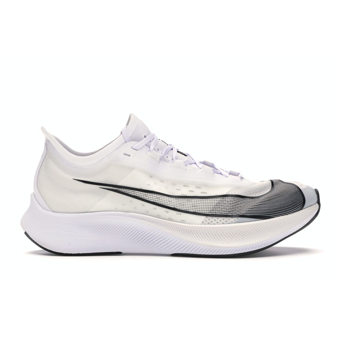 

Мужские кроссовки Nike Zoom Fly 3 белые черно-атмосферно-серые AT8240-100
