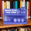 Books Read This Year Counter Ornament Book Read Trackers Signs Wooden Bookshelf Decors Book Lover Gift for Women Men