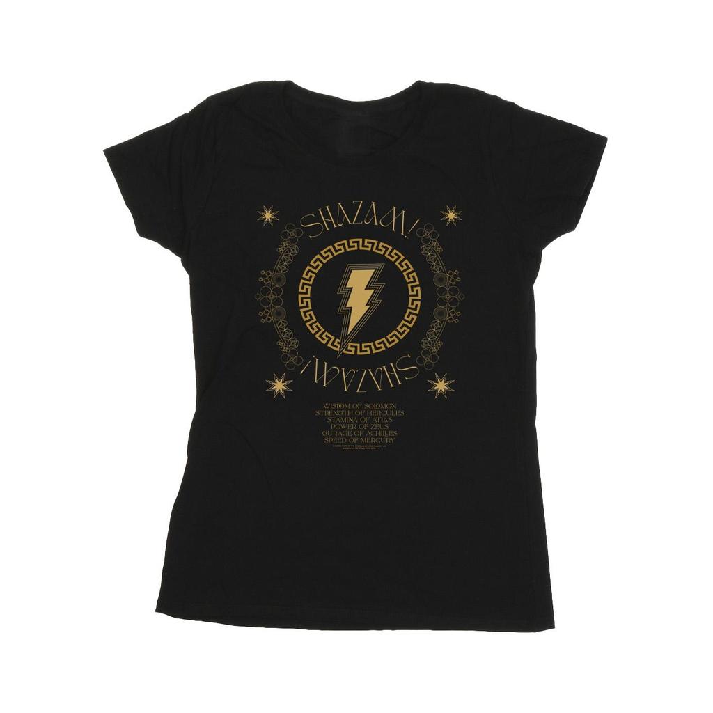 DC Comics Womens/Ladies Shazam Fury Of The Gods Golden Spiral Chest Cotton T-Shirt