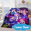 Custom Name KPop Cartoon Blanket bed sofa Blanket Flannel Blanket for Camping, Hiking, Picnic Essentials,gift for Fan family