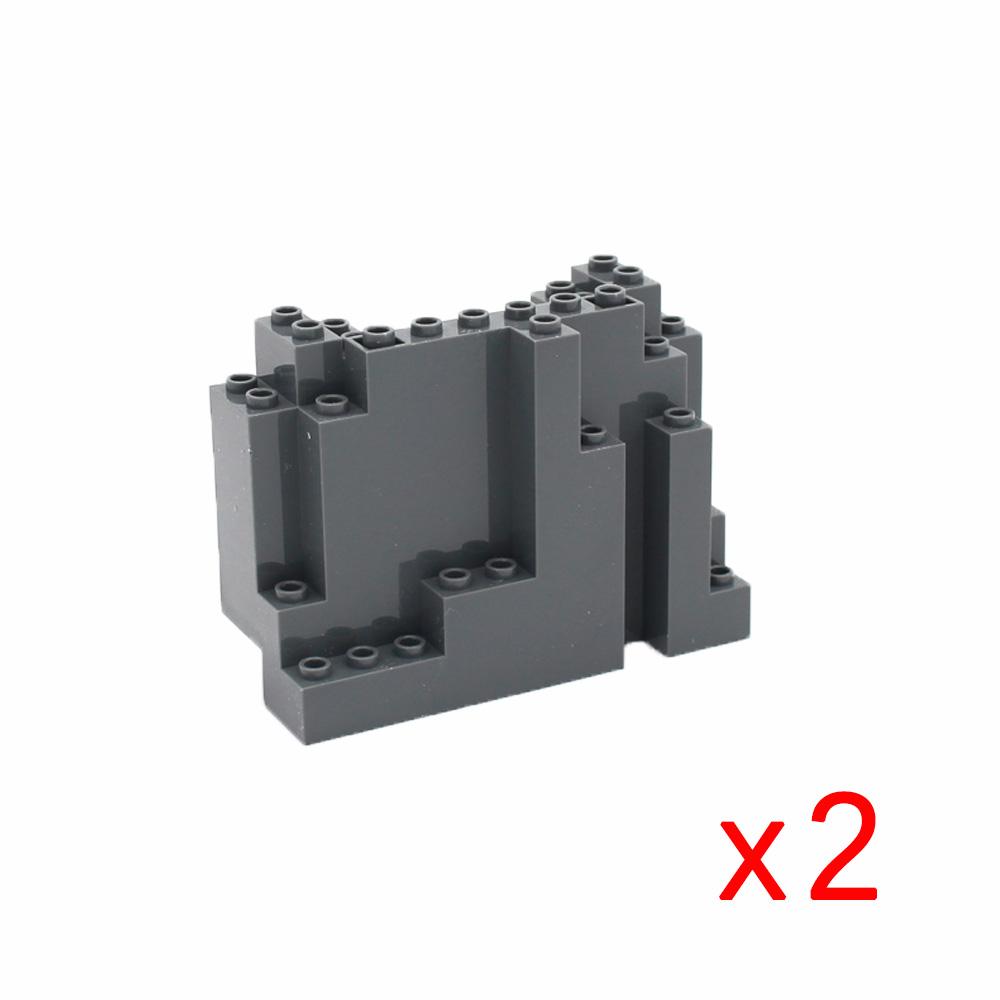 Kit de construction de panneau rocheux MOC: Briques de Pierre Créatives Montagne & Colline pour Rocaille de Jardin DIY ou Décor de Rue Urbaine