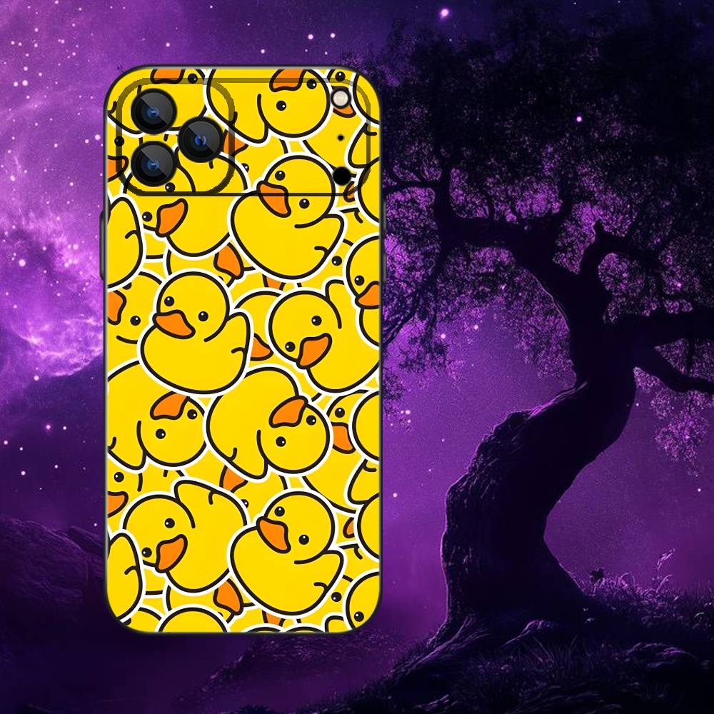 

Cute Little Yellow Duck Phone Case For iPhone 17,16,15,14,13,12,11,Pro,Max,Plus,E,Air,Mini Protective Black Cover iPhone17