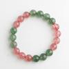 Eigado Strawberry Green Quartz 20 Inner Natural Power Good Luck & Bracelet, Beads, 10mm, Diameter Approx. 16cm, Stone, Stone, Charm,