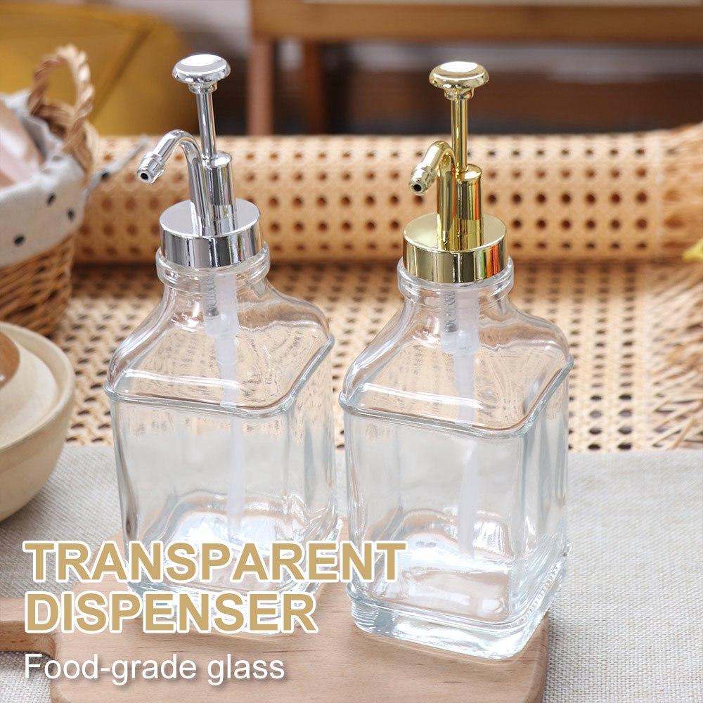 Tlaková láhev na kávový sirup 500 ml Průhledná nádoba na kávový sirup Olej