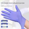 Women's Durable Nitrile Dishwashing Gloves - Waterproof, Reusable, Extended for Household Cleaning.