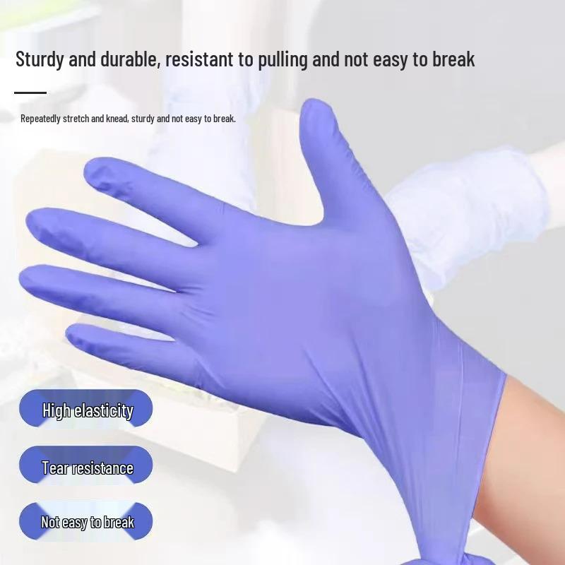 Women's Durable Nitrile Dishwashing Gloves - Waterproof, Reusable, Extended for Household Cleaning.