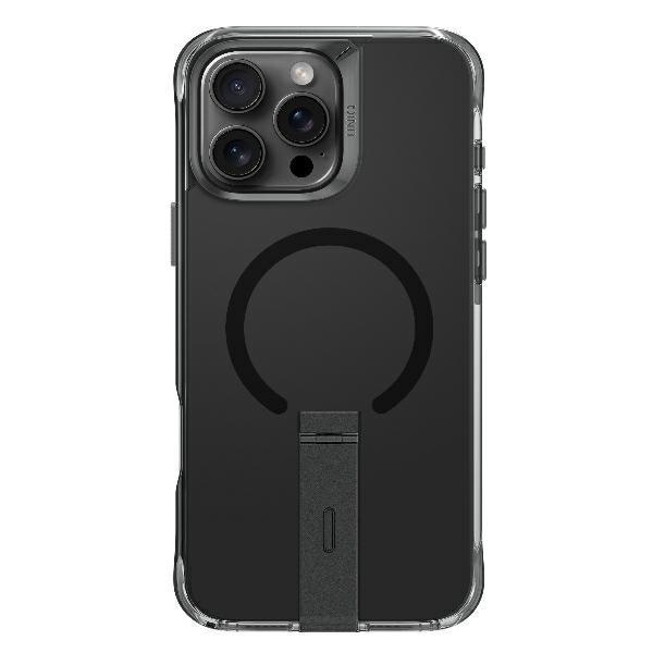 Uniq Etui Eleva With Vertica Standiphone 16 Pro Max 6.9 Czarny/Carbon Black