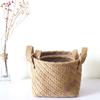 Household DIY Handmade Woven Pot Jute Cloth Simple Desktop Storage Basket Portable