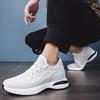 Mode Sommer Herren Aufzugsschuhe Atmungsaktives Mesh Höhenerhöhende Sneaker Herrenschuhe Innenlänge 7cm Outdoor Freizeit Weiß Größere Schuhe