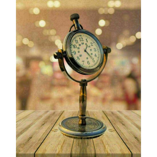 Tischuhr aus massivem Messing, nautisch, maritim, antik, zum Aufhängen, Schreibtischdekoration