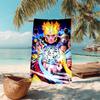 Japanese Anime Cartoon NARUTO Famous Uzumaki Naruto  Beach Towel Outdoor Camping Beach Towel for Vacation Swim Outdoor Pool Absorbent Bath Towel Y14