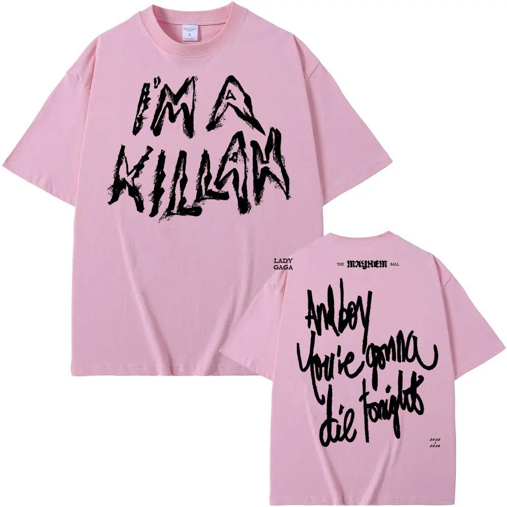 Jsem Killah Zkrácené tričko Lady Gaga Léto Vysoce kvalitní Pohodlné Tričko Grafický Potisk Kulatý Výstřih Ležérní Retro Tričko