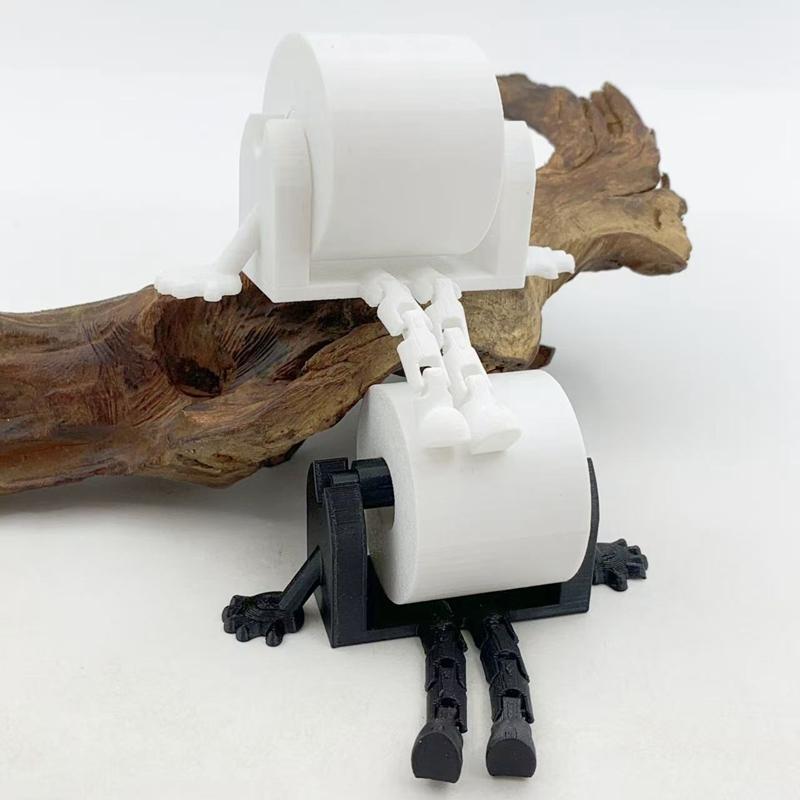1pc 3D Printed Toilet Paper Holder Ornament, 3D Printed Unique Toilet Paper Holder, Bathroom Decoration, Home Decoration