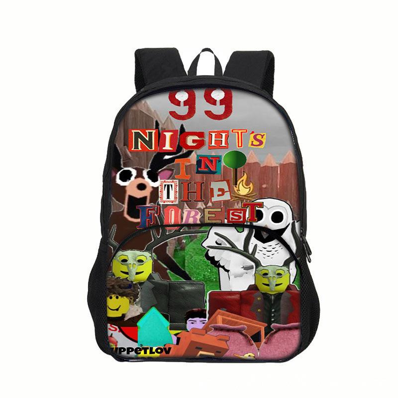 99 Nights In the Forest Children's Game-themed Backpack with Pockets 7330