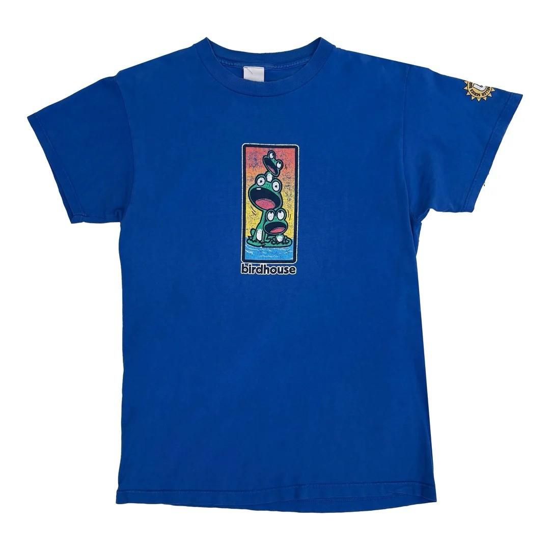 Birdhouse 1990 90s Vintage Willy Santos Frogs Skate Skateboard USA Made Unisex T-Shirt XXL