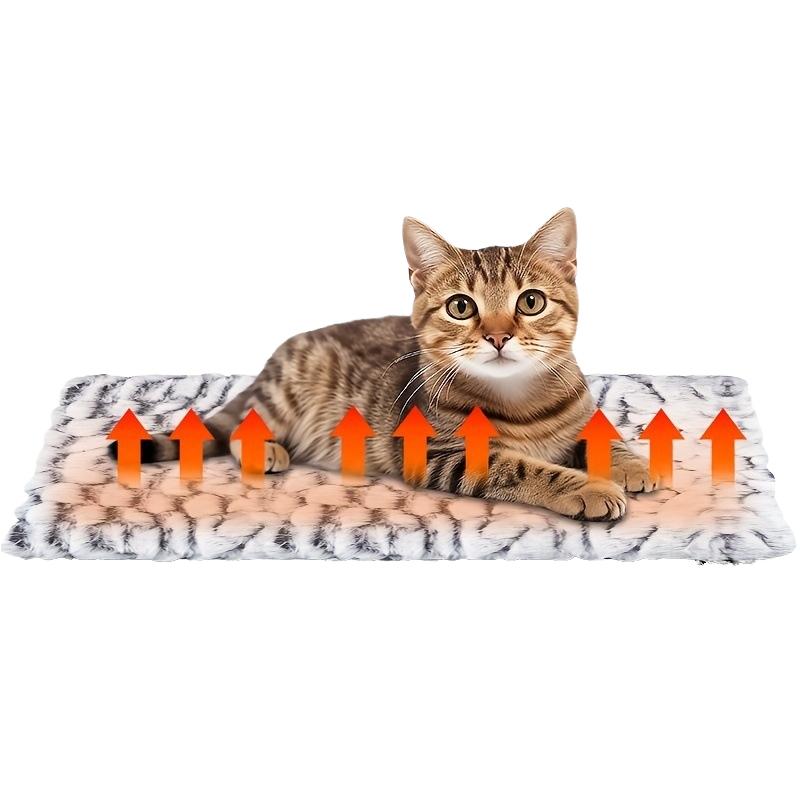 Self-Heating Berber Fleece Striped Cloth Pet Heating Blanket Warm Dog Kennel Supplies with Removable Bed for Dogs and Cats