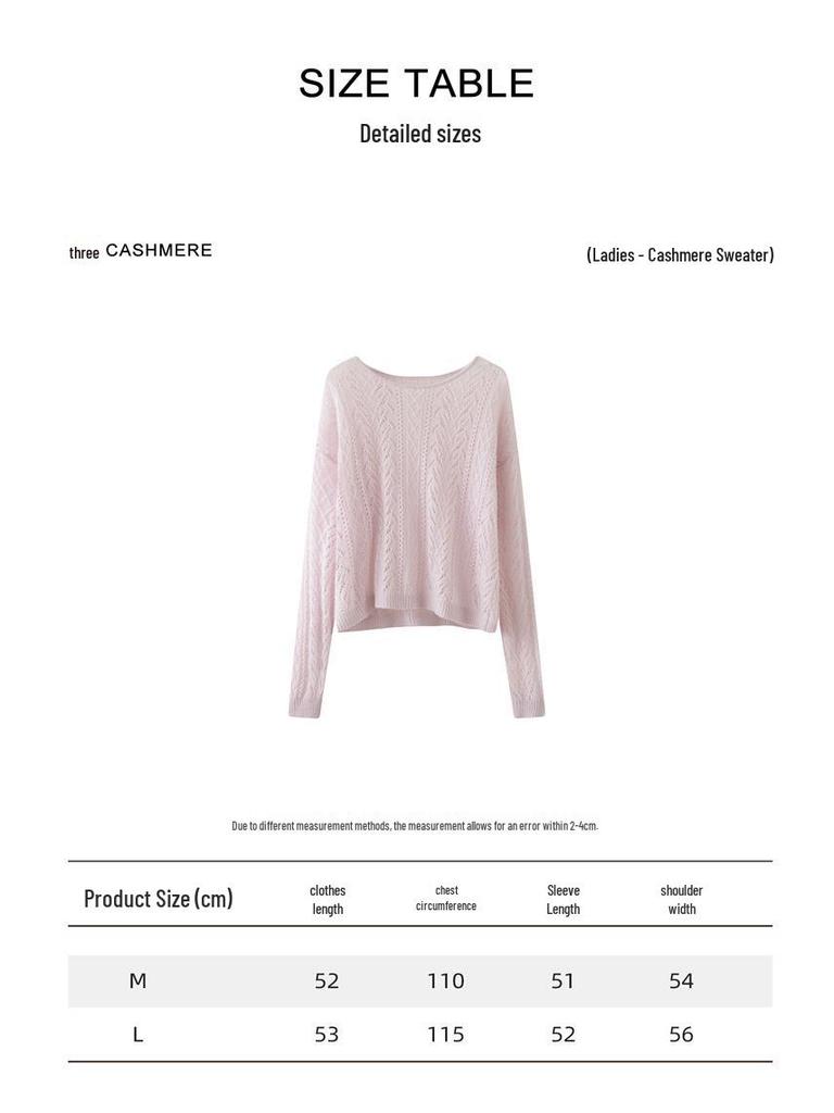 Loose Velvet Cashmere Sweater: 2025 Autumn/Winter Round Neck Hollow Knit Women's Cardigan