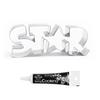Découpoir à biscuits en inox Star + Stylo de glaçage noir