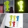 Fashion Alien Peace Highly Reflective Warning Decal Car Sticker Personality for Motorcycle Vinyl Decals Accessories Sunscreen
