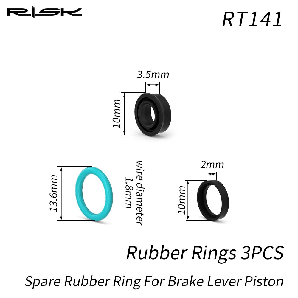 

RISK Titanium Bicycle Brake Lever Piston for Magura MT2/4/5/6/7/8/HC Ti Bike Oil Disc Brake Piston Rod Sealing Ring Repair Parts 3pcs Rubber Rings