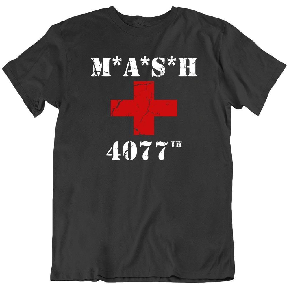 MASH 4077 Ospedale Militare Guerra Americana Serie TV T-Shirt Retrò Tee Regalo Nuovo