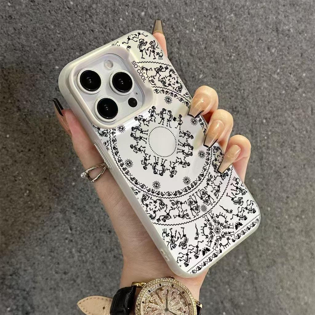 Retro Pattern Phone Case for Apple 14Pro/15Pro/16Pro/17Pro