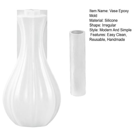 1 Set DIY Flower Vase Silicone Mold Handmade Decorative Vase Epoxy