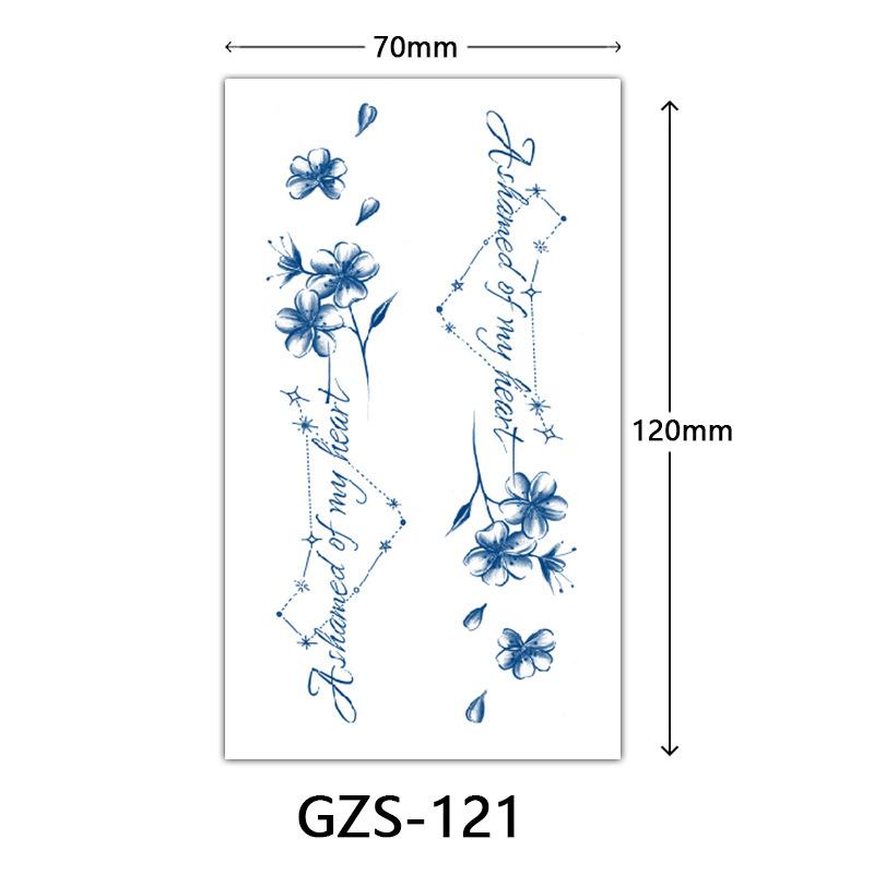 

Травяная тату-наклейка, Тату-наклейка соком на тыльную сторону руки, Полуперманентная тату-наклейка, Водостойкая тату 70*120mm