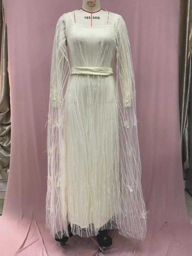 Elegant Cross-Border European-American Long Evening Dress for Banquets and Performances